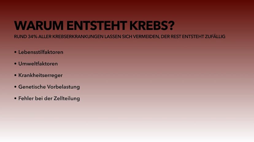 KREBS
WARUM ENTSTEHT KREBS UND WIE KOMMT ES DAZU?
ALIS MACHMOUCHI INHALTSVERZEICHNIS
• Was ist Krebs?
• Verschiedene Tumore
• Warum entsteht