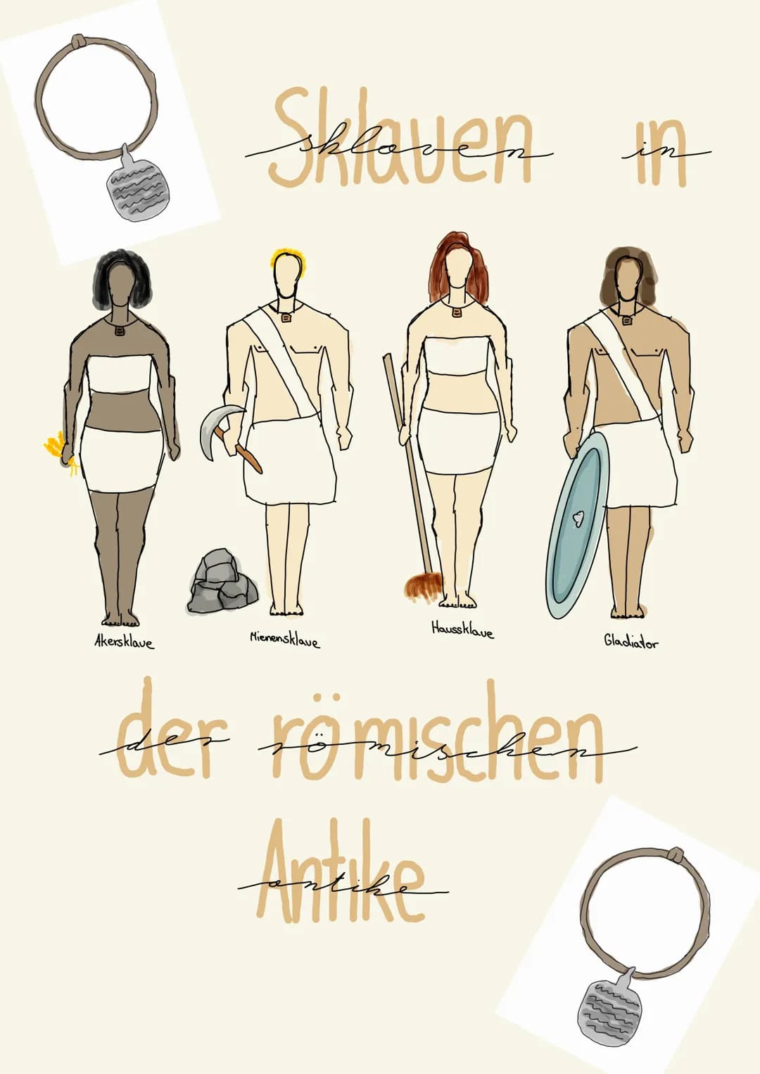 o
Akersklave
Sklaven th
Mienensklave
Haussklave
plike
Gladiator
der römischen
Он Inholtcuaczeichnis
römischen
Sklaven
men
Seite 1:
Titelbild