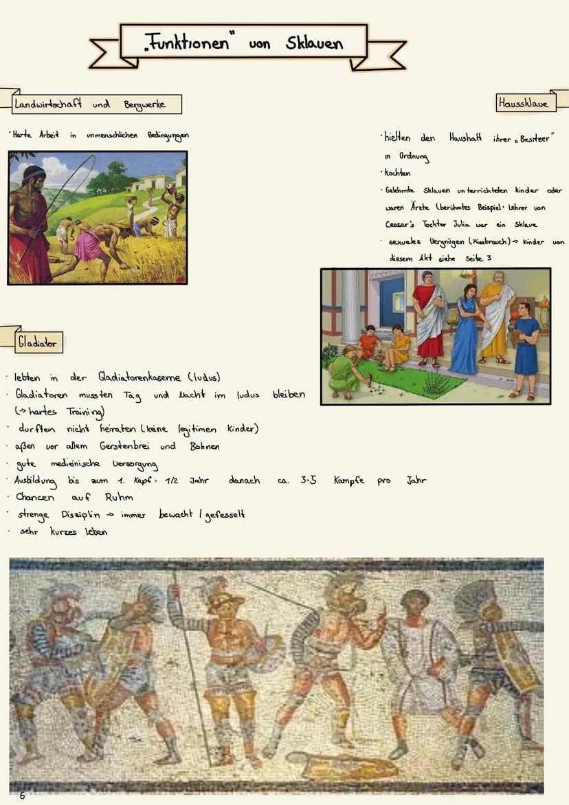 o
Akersklave
Sklaven th
Mienensklave
Haussklave
plike
Gladiator
der römischen
Он Inholtcuaczeichnis
römischen
Sklaven
men
Seite 1:
Titelbild