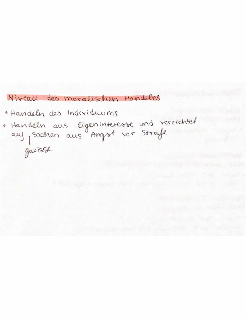 1. Prähionventionelle Moral
=>
shife
eigene Perspektive dominiert
·any Folgen für eigene Wohlergehen geblicht
1: Orientierung an Strafe & Ge