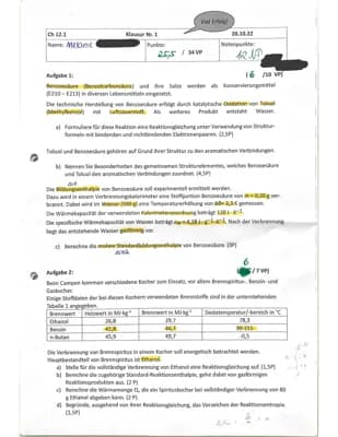 Know Chemieklausur Energetik und Aromaten thumbnail