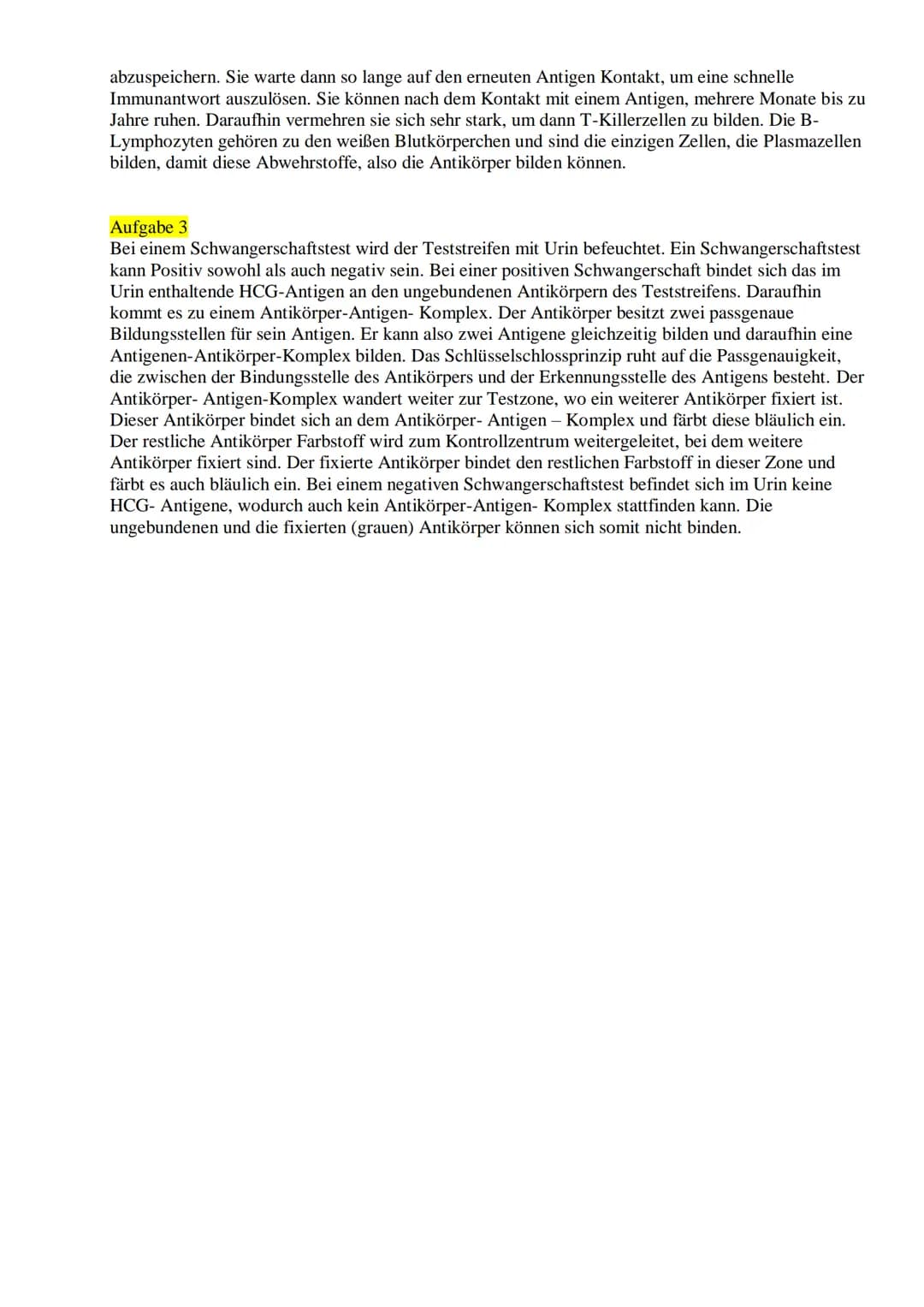 Aufgaben
1. a) Benennen Sie die Teile der Schemazeichnung der Immunreaktion (Material 1).
b) Nennen Sie die Teile des menschlichen Immunsyst