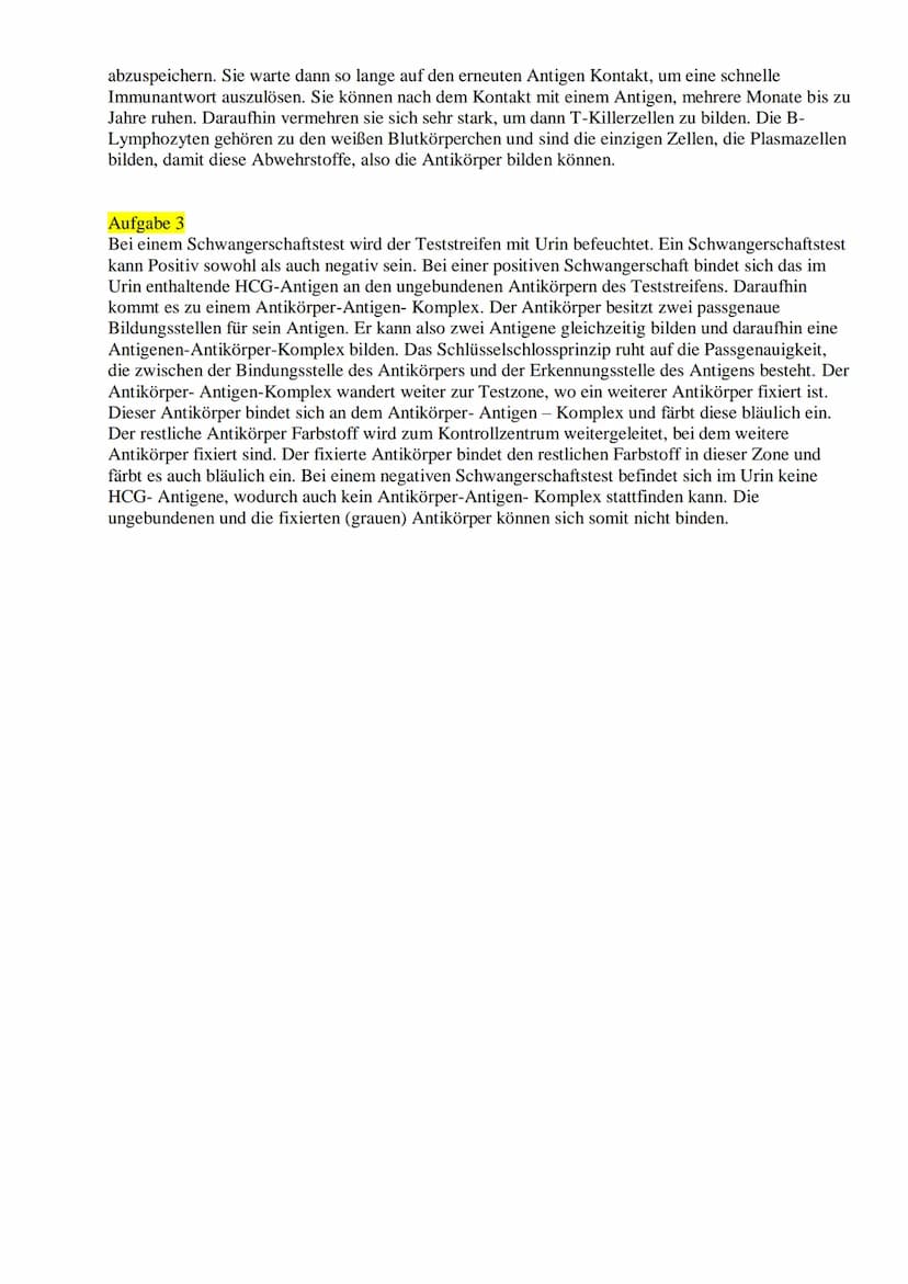 Aufgaben
1. a) Benennen Sie die Teile der Schemazeichnung der Immunreaktion (Material 1).
b) Nennen Sie die Teile des menschlichen Immunsyst