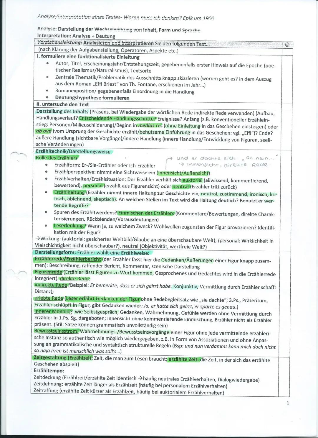 Analyse/Interpretation eines Textes-Woran muss ich denken? Epik um 1900

Analyse: Darstellung der Wechselwirkung von Inhalt, Form und Sprach