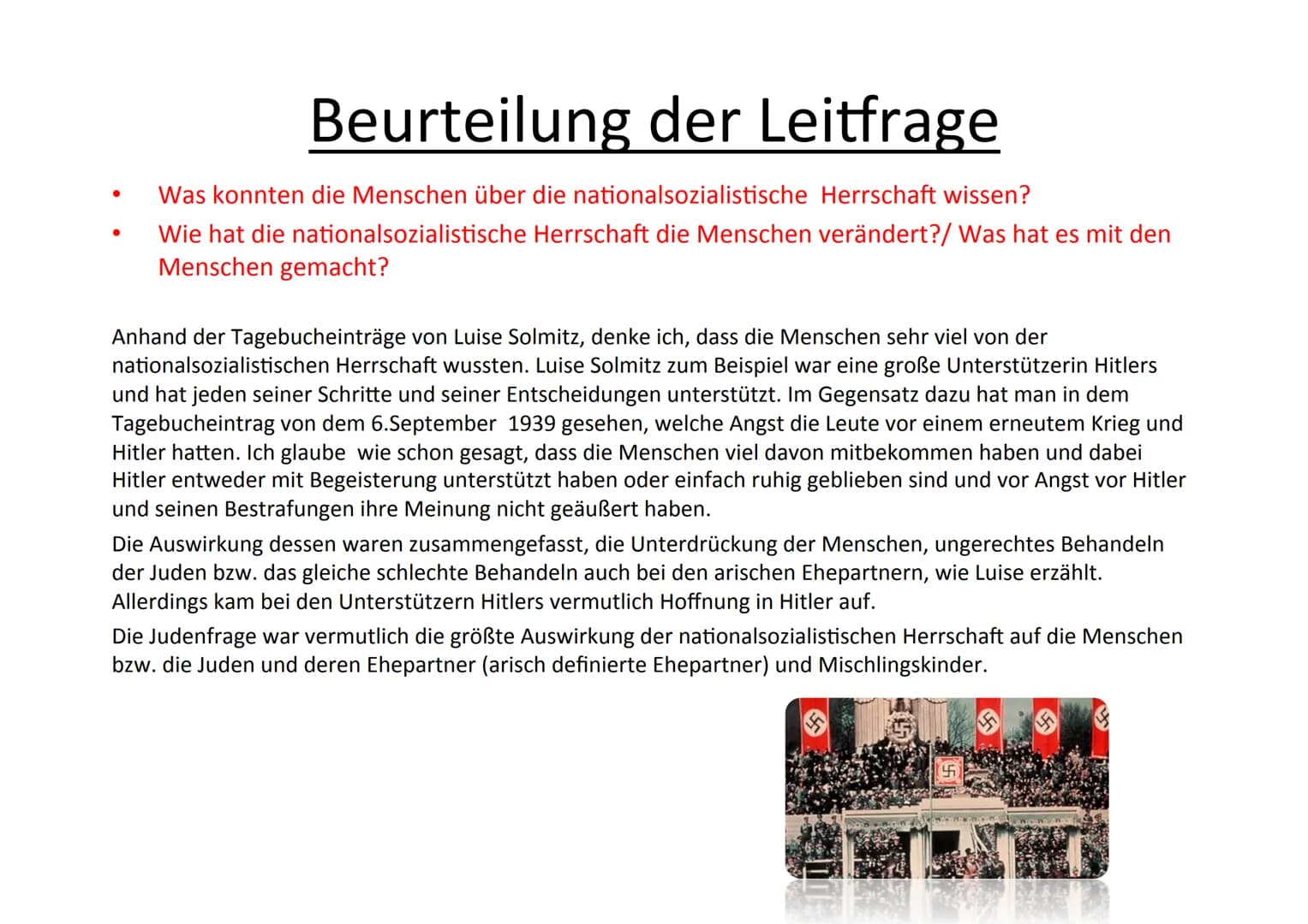 PORTFOLIO
FLORENCE KOCH 9A Inhaltsverzeichnis
1) Kurzbiographie von Luise Solmitz
2) Analyse Tagebucheinträge
3) Analyse Tagebucheinträge
4)