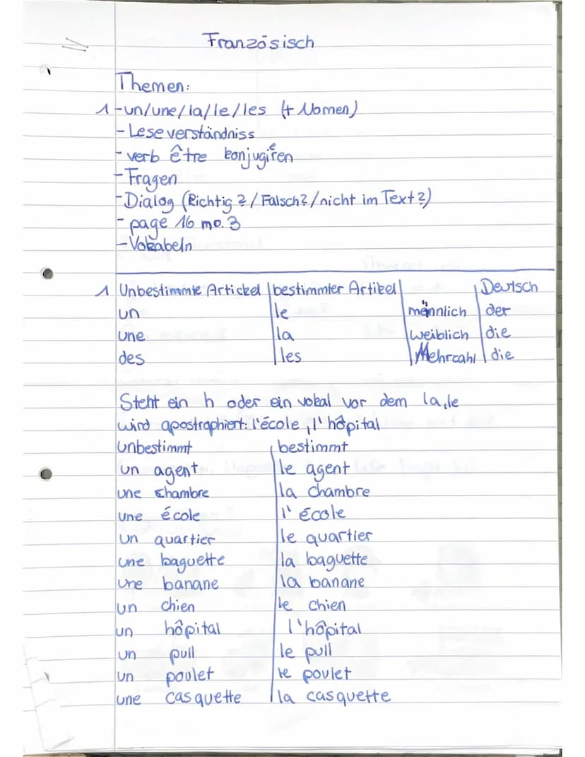 Themen:
Possesivpronomen.
-Unregelmäßige Verben.
-Propositionen mit de/de la/..., à/àla/...
-Mengenangaben
-fruits.
Lernblatter-Französisch
