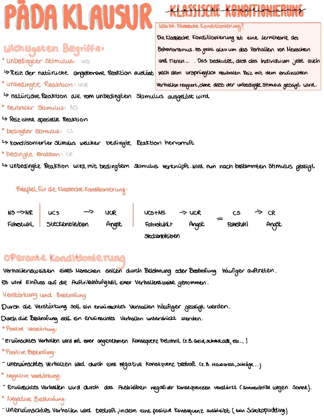 klassische und operante Konditionierung 