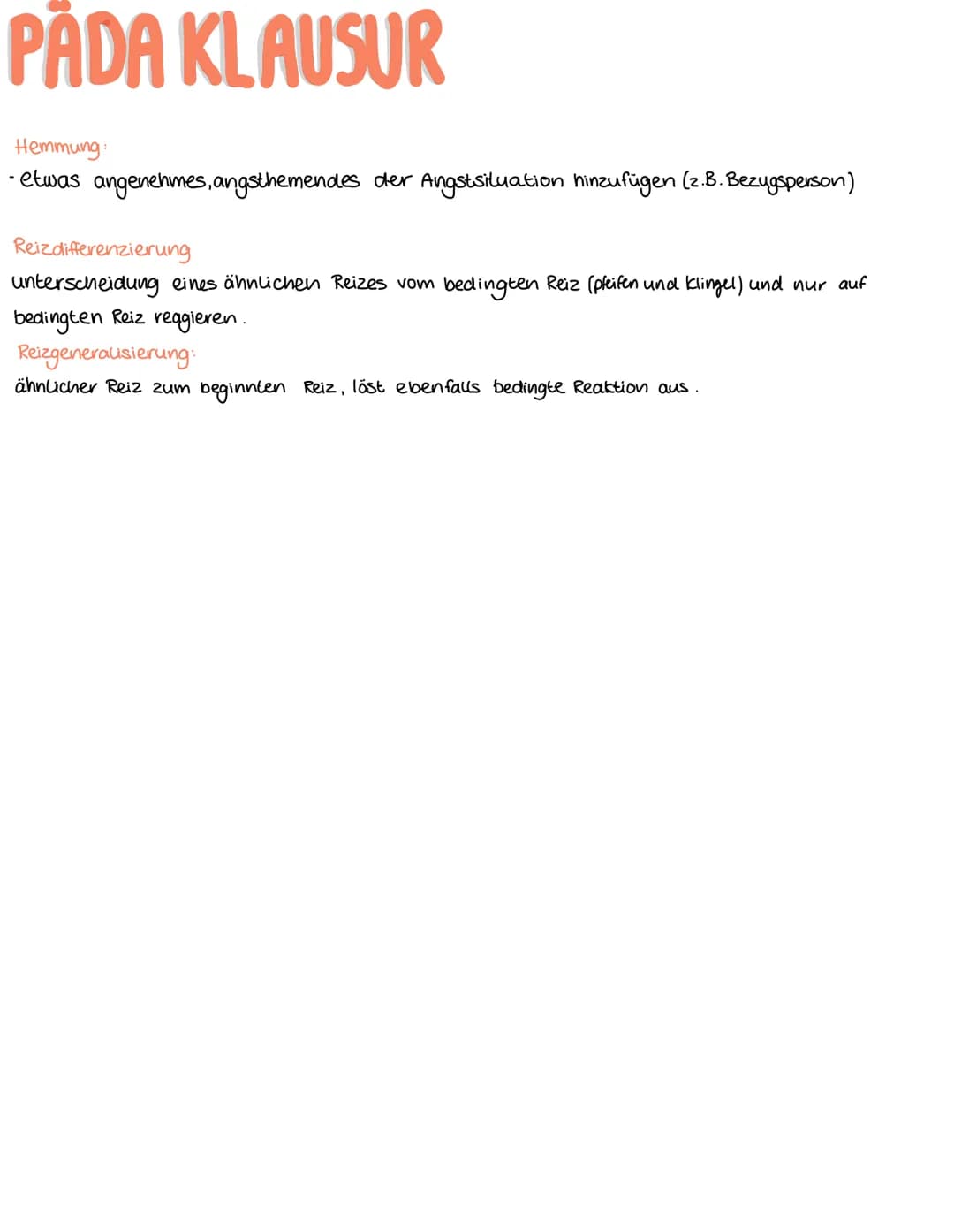 PADA KLAUSUR
Wichtigsten Begriffe
unbedingter stimulus: ucs
KLASSISCHE KONDITIONIERUNG
Was ist klassische Konditionierung?
Die Klassische Ko