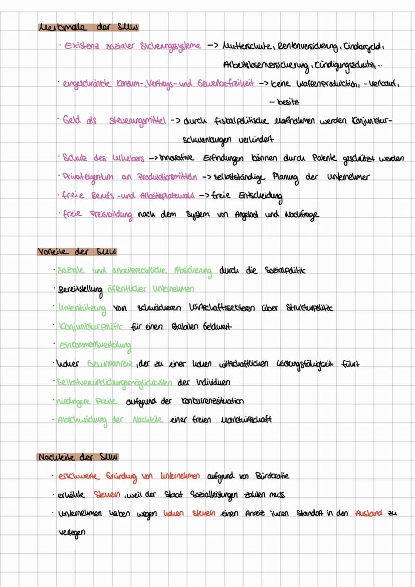Definition
Es handelt sich um ein modernes Witschaftssystem, das wie die freie Marktwirtschaft
vom Wettbewerb lebt. Dabei sleut
M
• Sozial f