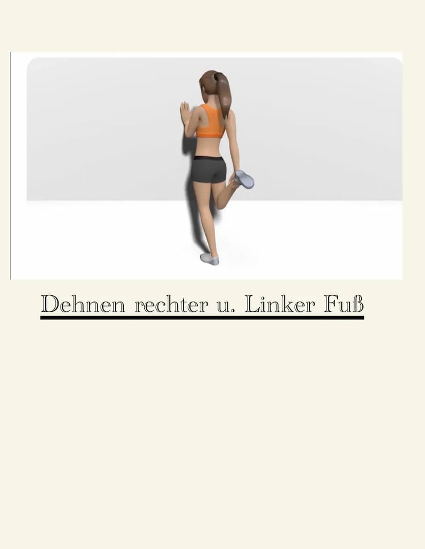 Zum Schluss noch ein bisschen Dehnen!!!
Dehnung im Stand (links u. Rechts) Wandsitzen
Anfänger:
Fortgeschritten: 40 Sekunden
Profi:
25 Sekun