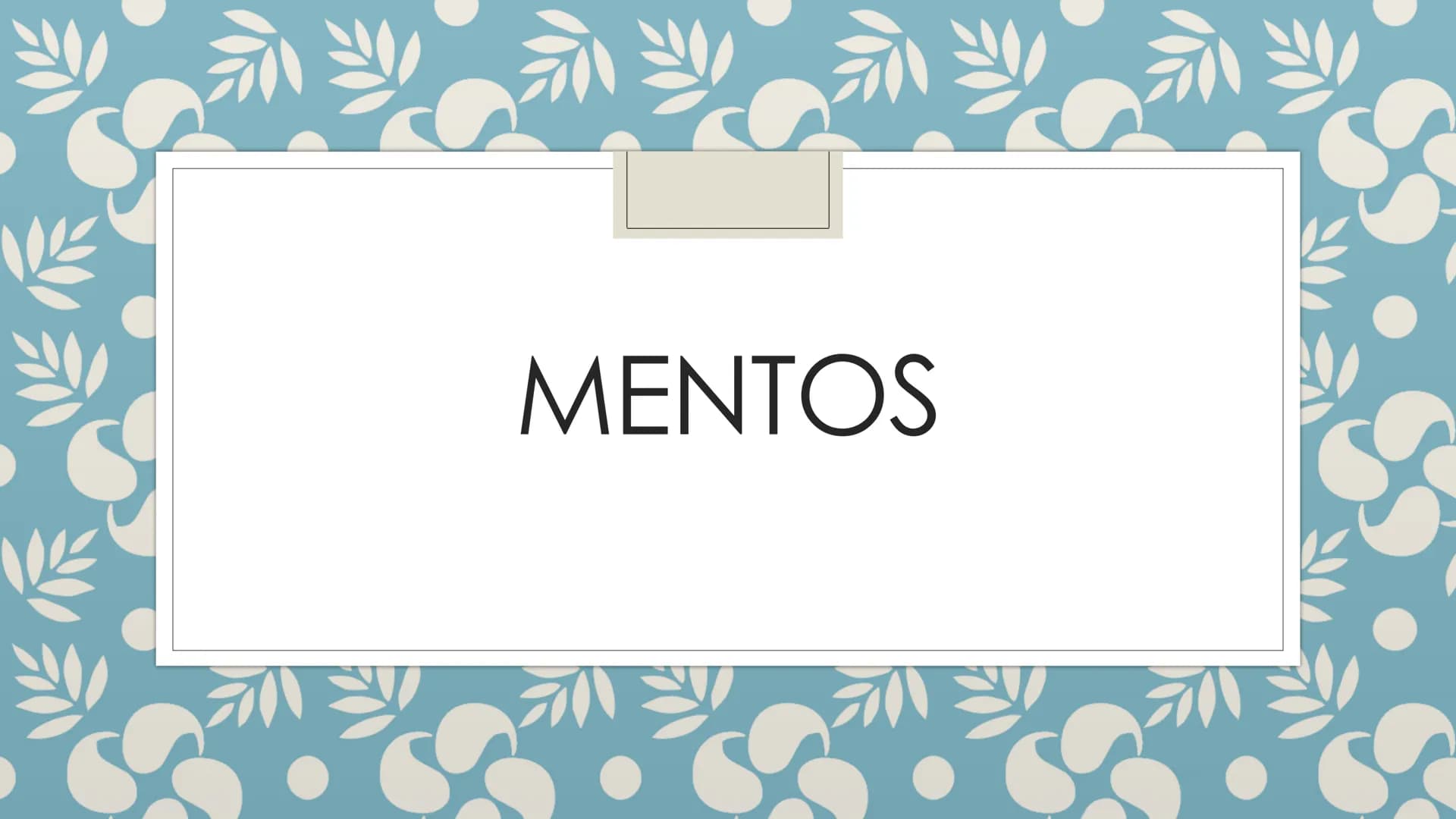 Mentos
Mentos ist eine Kaubonbon Marke, die die Brüder Michael und Pierre van
Melle im Jahr 1932 ursprünglich für ein Pfefferminz- Karamell 