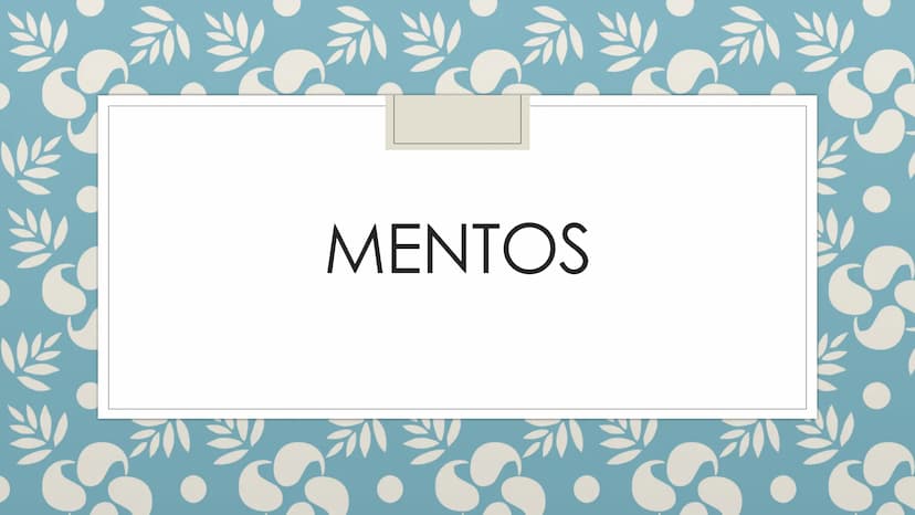 Mentos
Mentos ist eine Kaubonbon Marke, die die Brüder Michael und Pierre van
Melle im Jahr 1932 ursprünglich für ein Pfefferminz- Karamell 