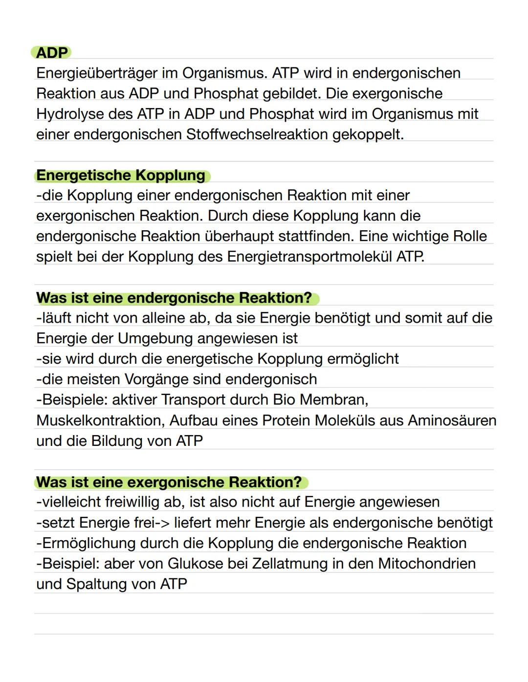 Energiebereitstellung und Energienutzung bei Lebewesen
Energiebereitstellung
-Körperzellen nutzen überwiegen Glukose zur
Energiebereitstellu