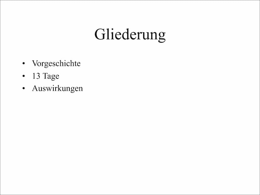 Die Kuba Krise - Handout
Kurzinfo:
Konflikt zwischen den USA und der Sowjetunion im Oktober 1962, nachdem die Sowjets atomare
Mittelstrecken