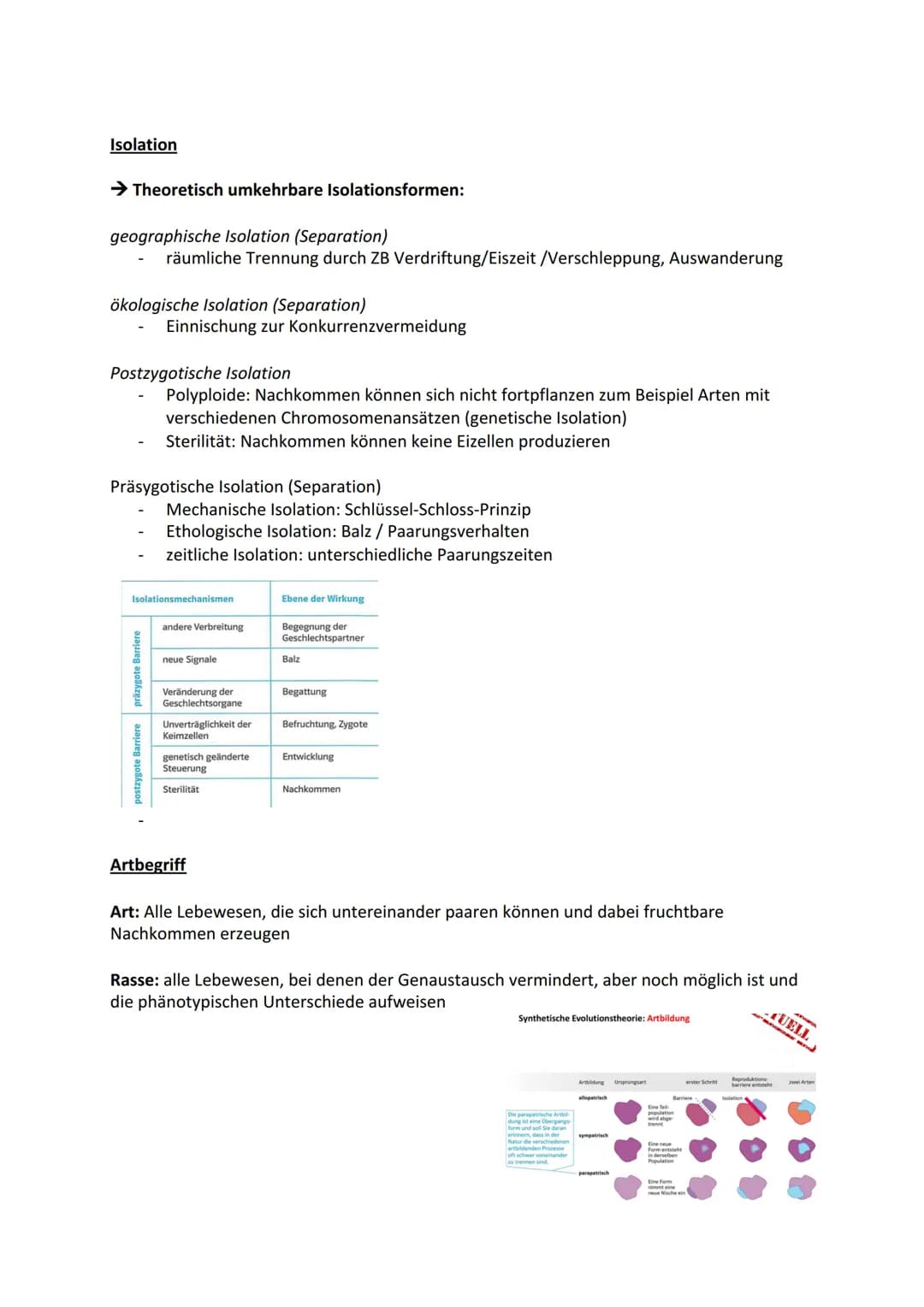 Biologie Themenbereich - ,,Evolution"
Evolution= alle Veränderungen, durch die das Leben auf der Erde zu seiner heutigen Form
und Vielfalt g