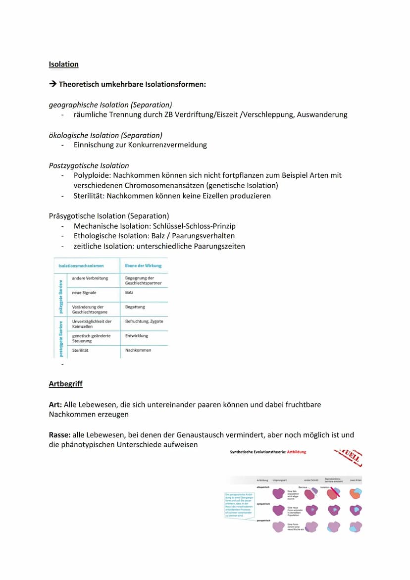 Biologie Themenbereich - ,,Evolution"
Evolution= alle Veränderungen, durch die das Leben auf der Erde zu seiner heutigen Form
und Vielfalt g