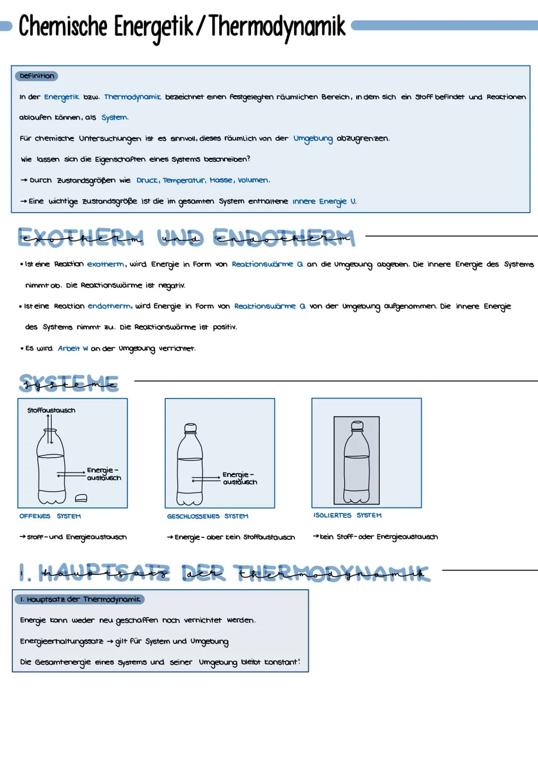 Chemische Energetik/Thermodynamik
Definition
In der Energetik bzw. Thermodynamik bezeichnet einen festgelegten räumlichen Bereich, in dem si