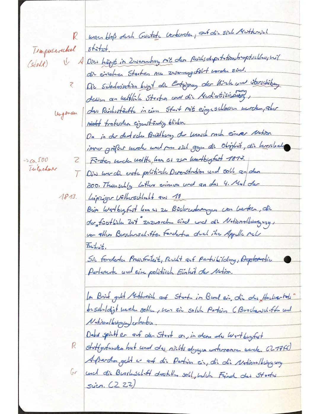 5
10
15
20
25
30
35
40
45
Grundkurs Geschichte 11.1
1. Klausur
01.10.2021
Nach dem Mord des Burschenschaftlers Carl Ludwig Sand an August v.