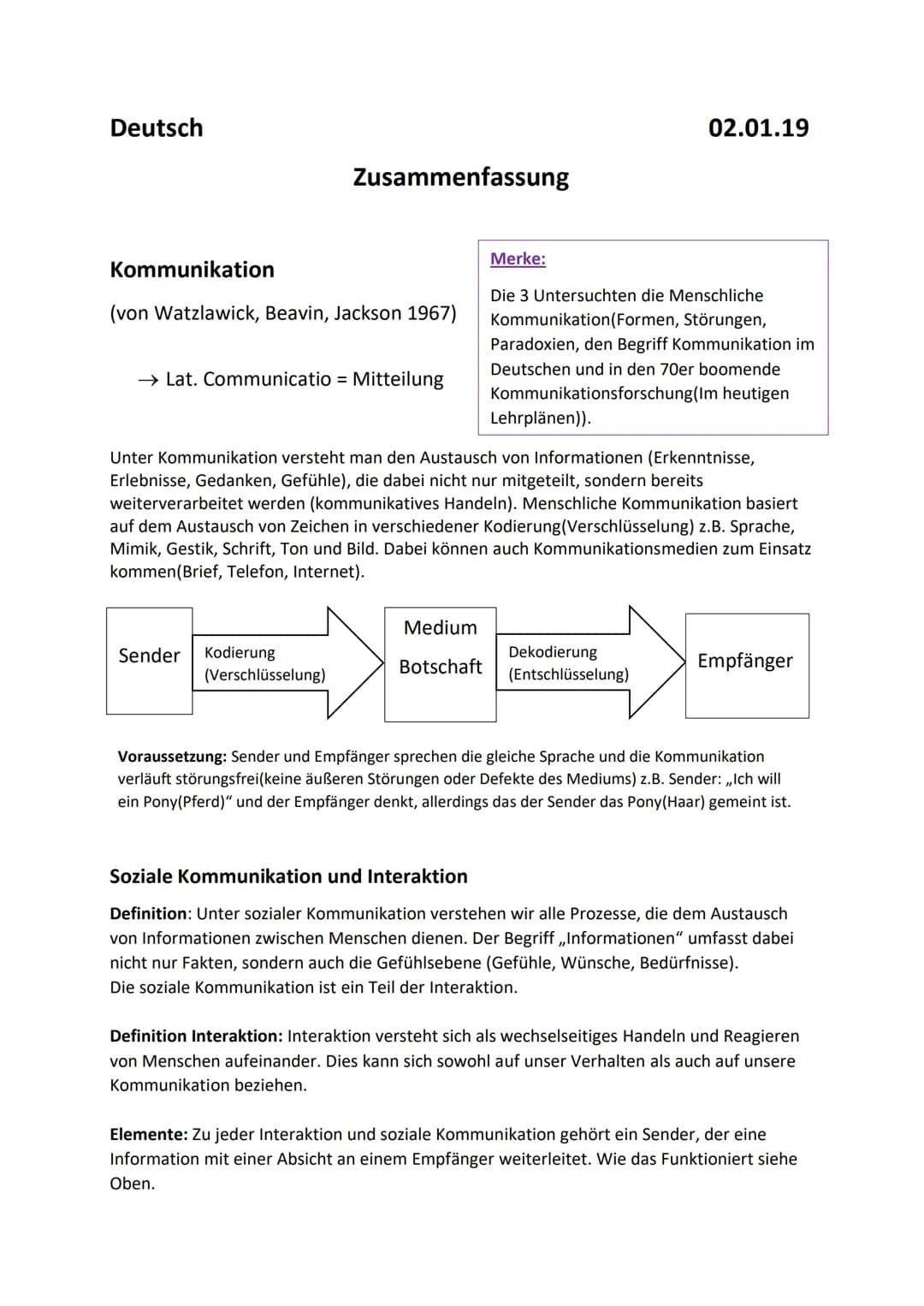Definition Sprache
Funktionen von Sprache
Sich kommunikativ zu verständigen
Verständigung mit unterschiedlichen Worten
Form der Ausdruckswei
