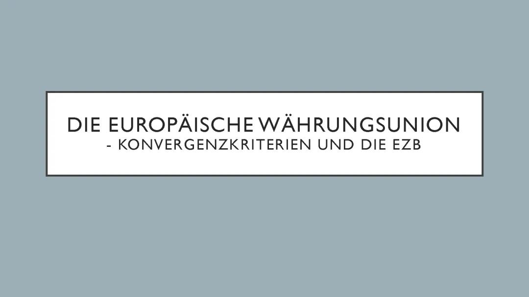 Die Konvergenzkriterien der EU: Einfach erklärt für Kids