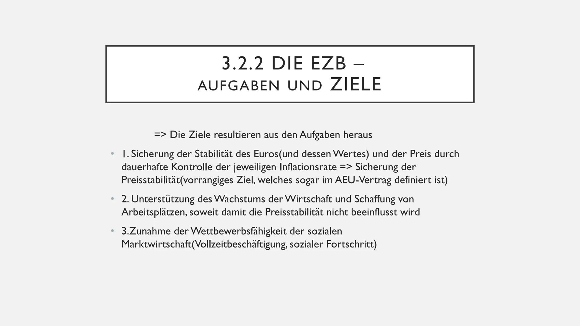 DIE EUROPÄISCHE WÄHRUNGSUNION
KONVERGENZKRITERIEN UND DIE EZB
- INHALT
I. Allgemeines zur Währungsunion
2. Konvergenzkriterien
I. Allgemeine