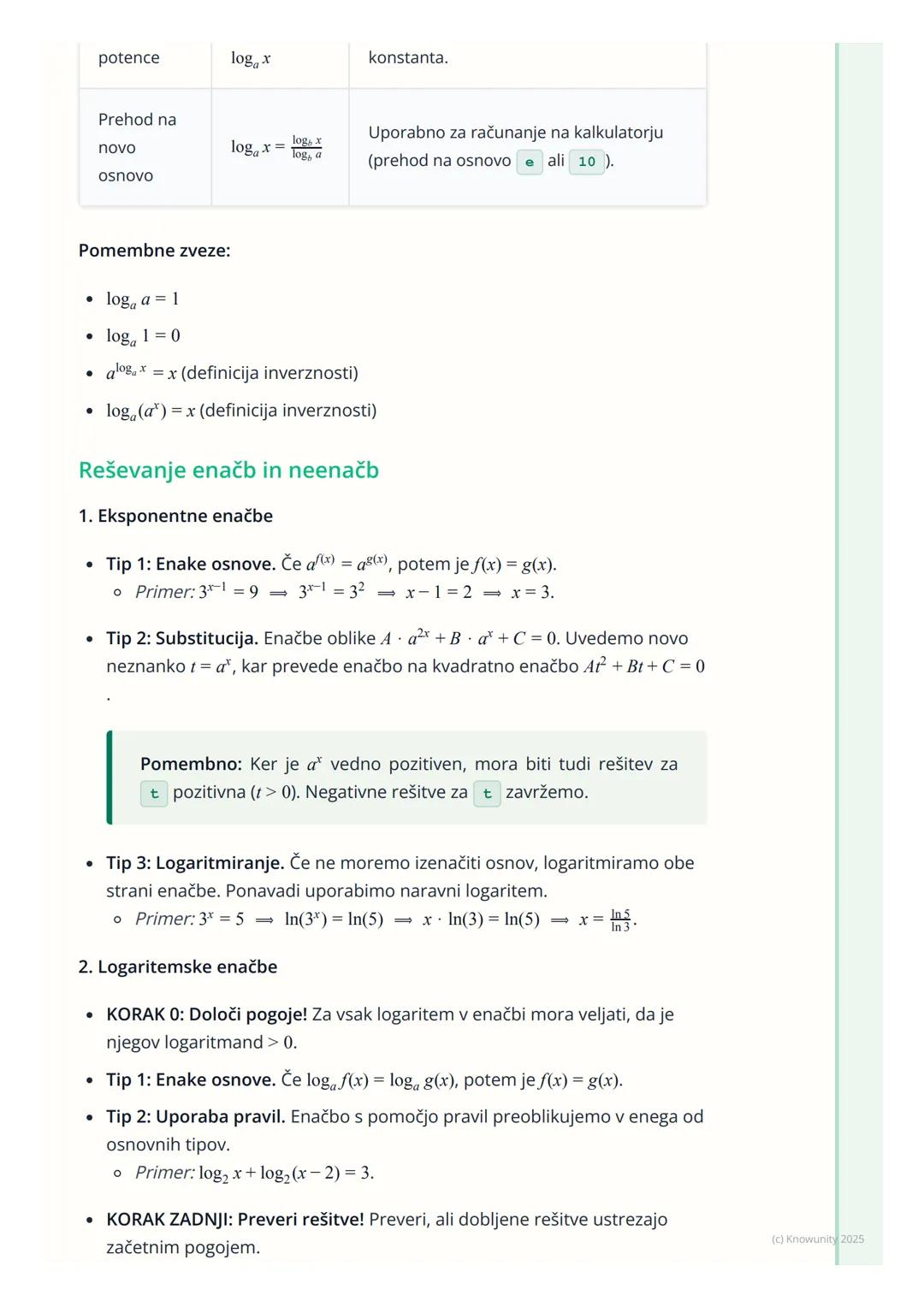 # Eksponentne in logaritemske
funkcije

Pregled eksponentnih in logaritemskih funkcij

To sta dve ključni družini funkcij, ki sta med seboj 