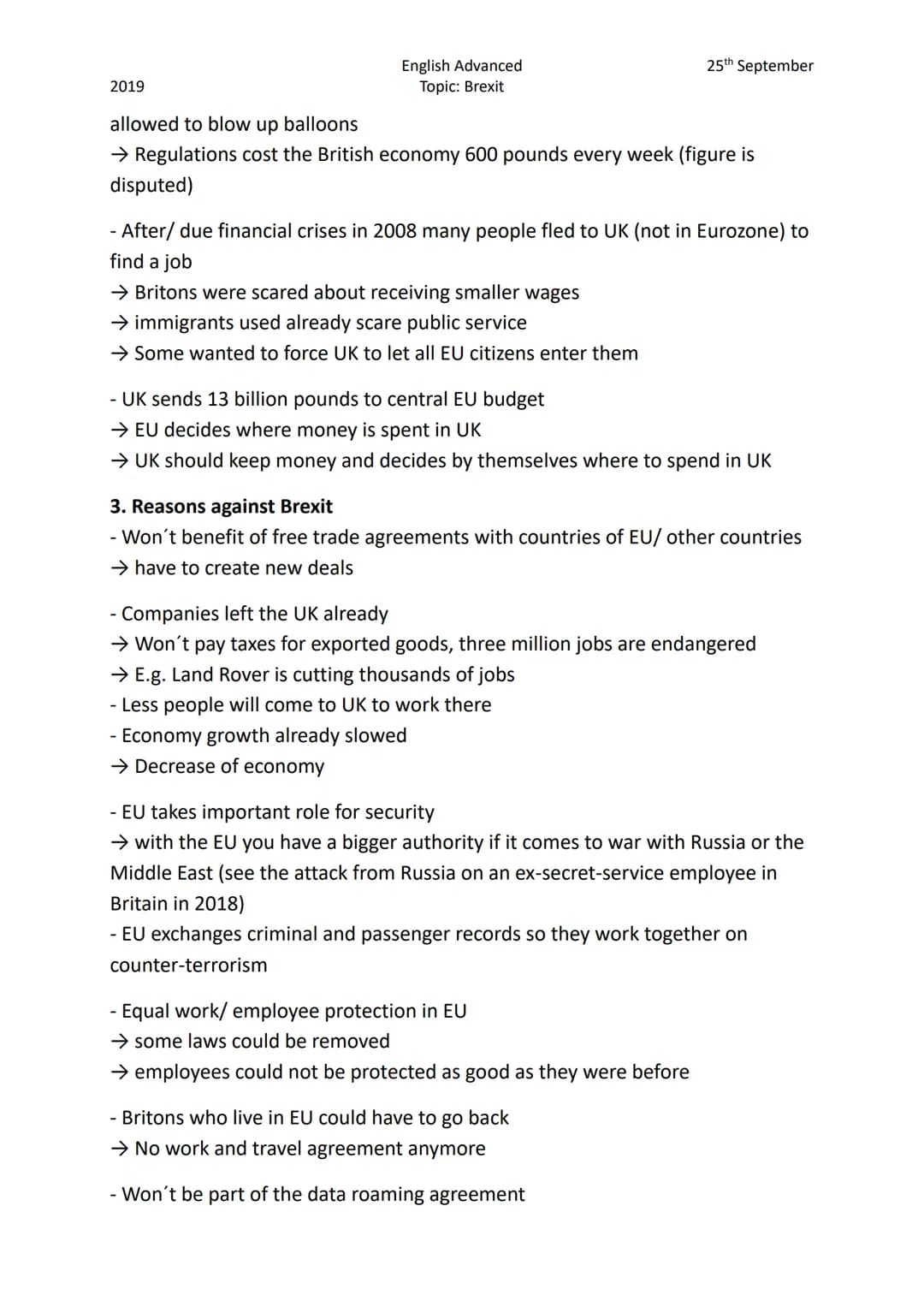 The run-up to the Brexit 2019
English Advanced
Topic: Brexit
Run-up to the Brexit
1. Role of media (SM-Social media; NP=Newspaper)
- Influen