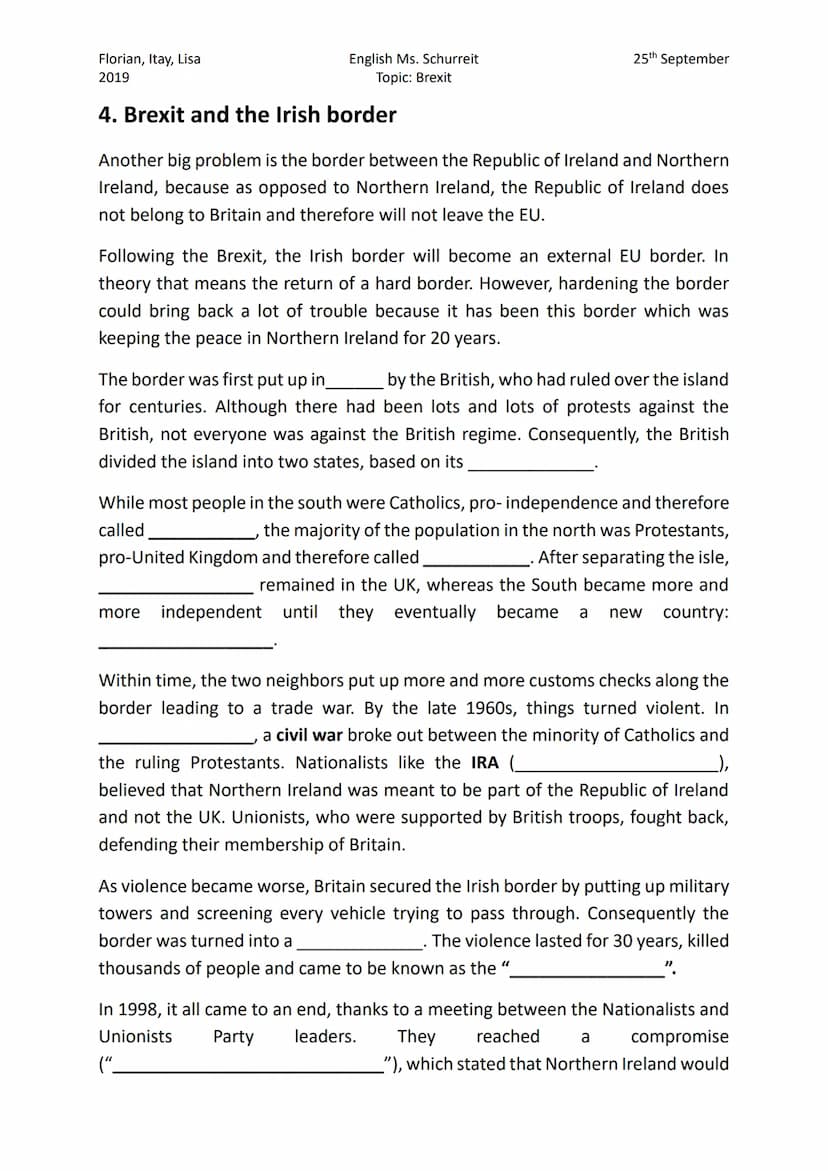 The run-up to the Brexit 2019
English Advanced
Topic: Brexit
Run-up to the Brexit
1. Role of media (SM-Social media; NP=Newspaper)
- Influen