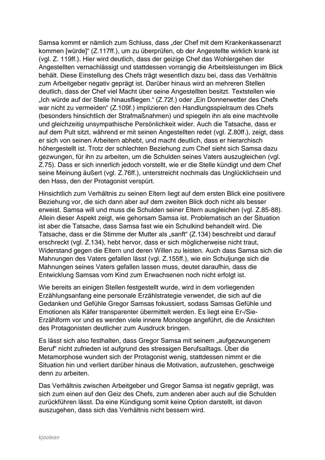 KLAUSURTRAINING - EINEN ERZÄHLANFANG
ANALYSIEREN
1. Im vorliegenden Anfang der Erzählung „Die Verwandlung", verfasst von Franz
Kafka und pub