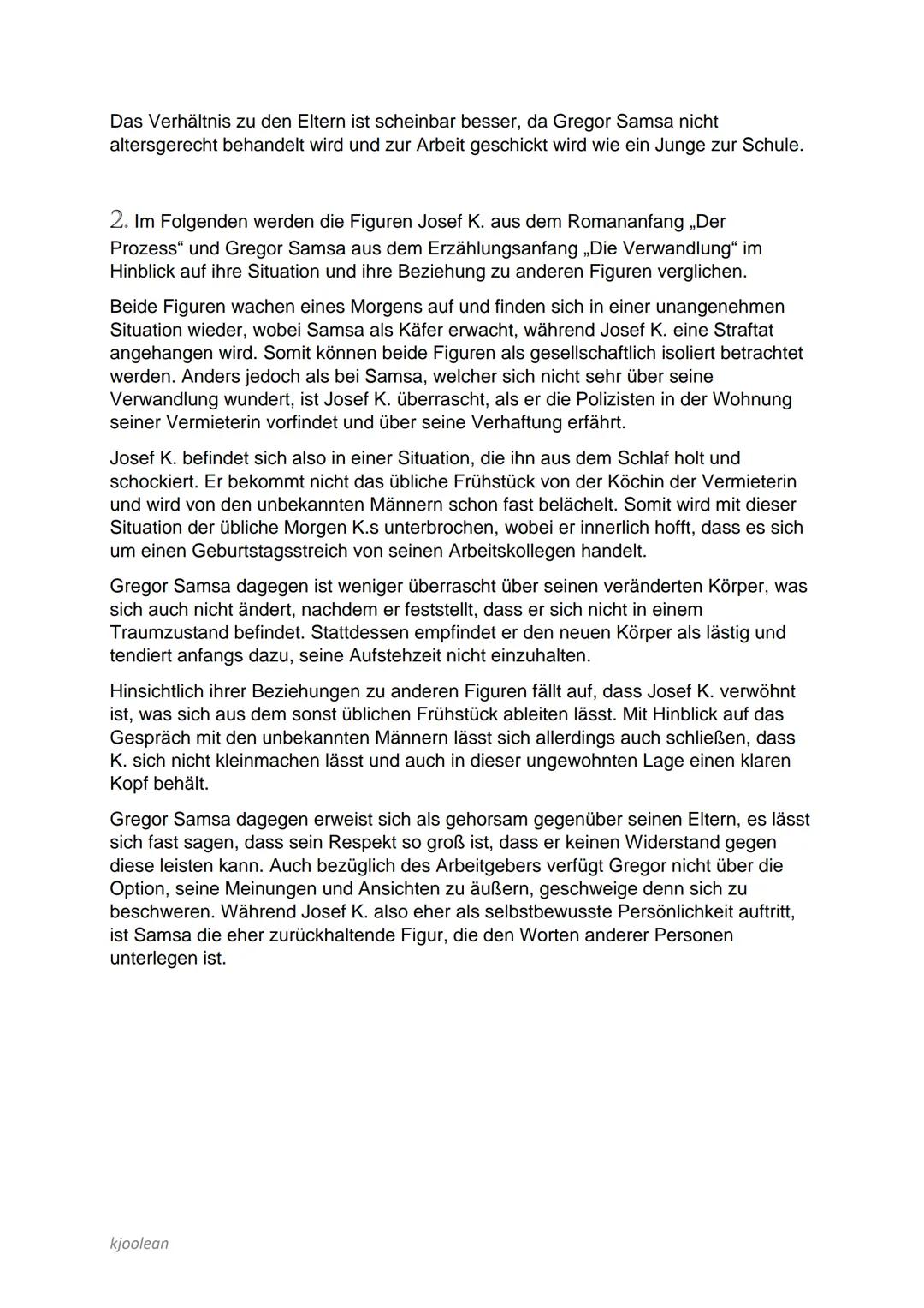 KLAUSURTRAINING - EINEN ERZÄHLANFANG
ANALYSIEREN
1. Im vorliegenden Anfang der Erzählung „Die Verwandlung", verfasst von Franz
Kafka und pub