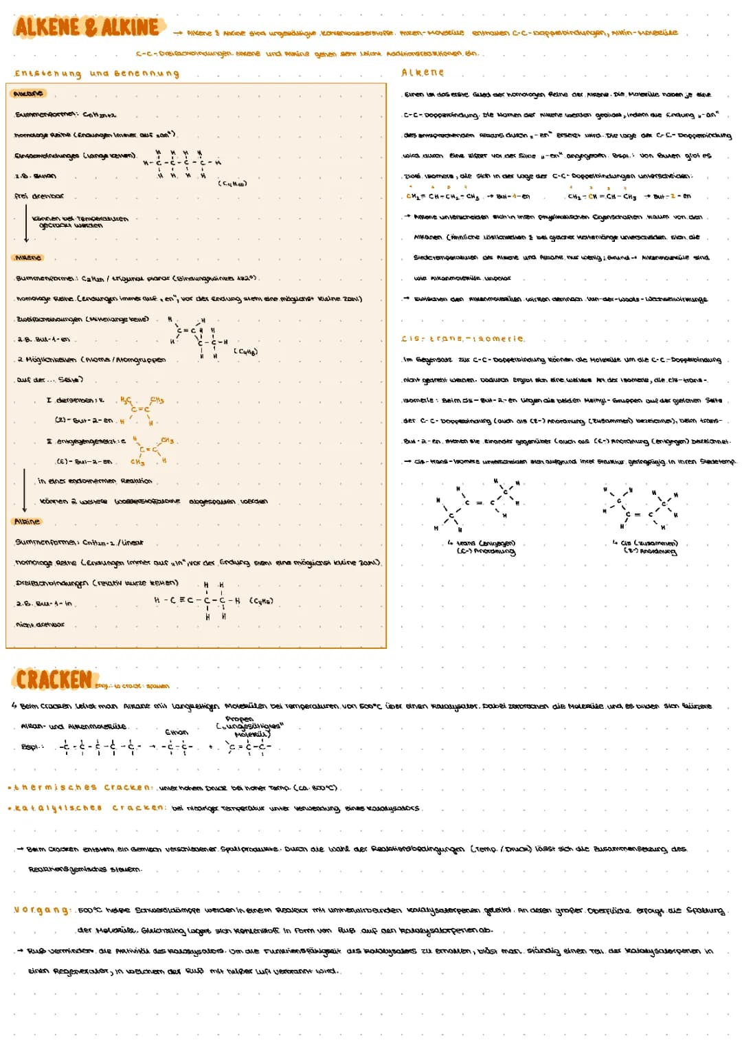Alkene & Alkine, Cracken 