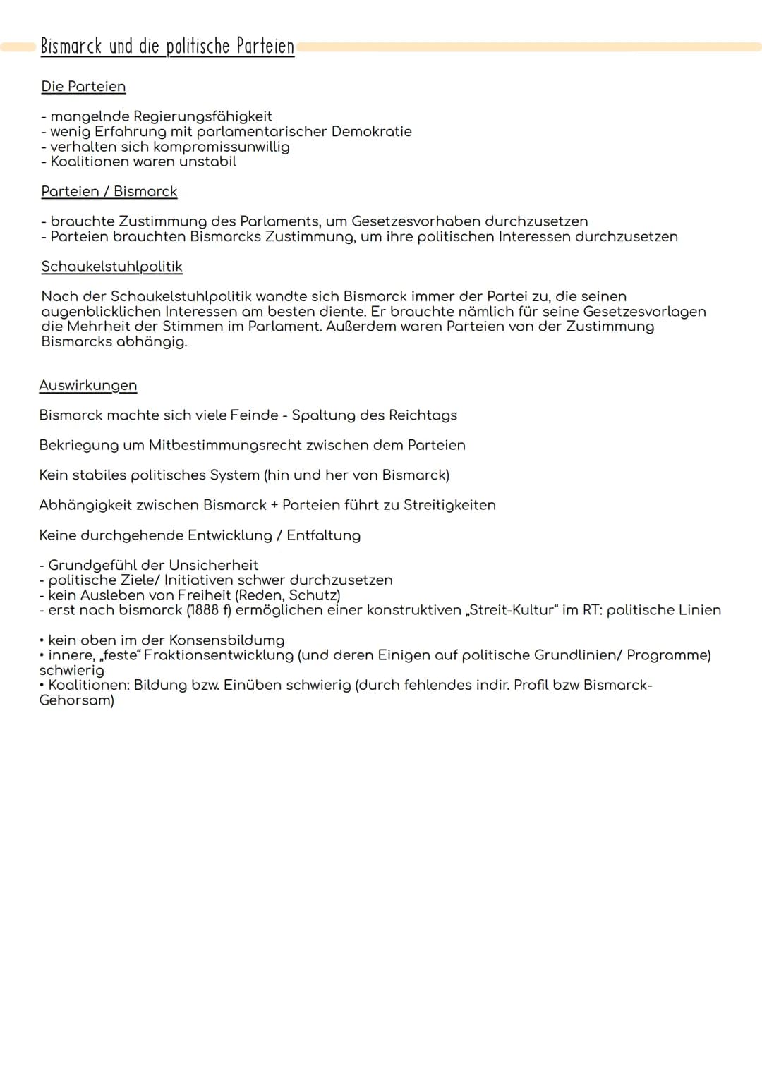 Verfassung und Machtverteilung im dt. Reich
• Die mit der Reichsgründung 1871 verbundene Verfassung trat am 16. April 1871 in Kraft
• Die fo