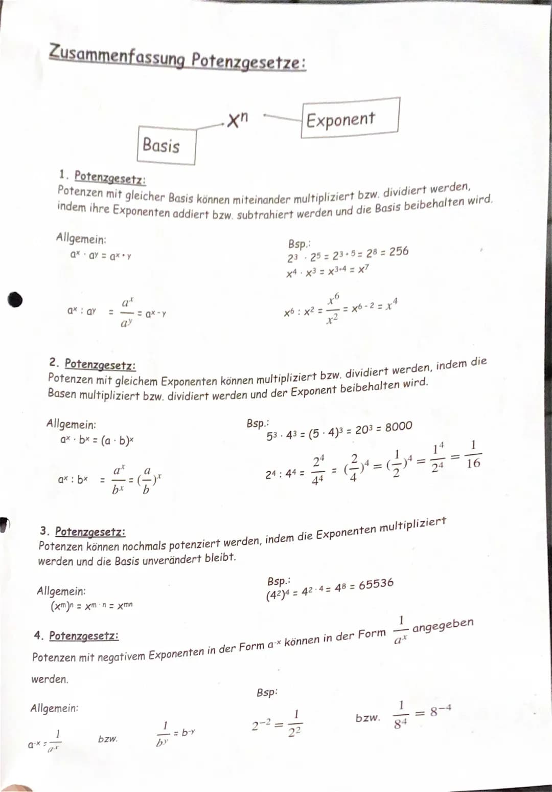 Potenzgesetze Übersicht & Aufgaben PDF – Einfach erklärt für Kids