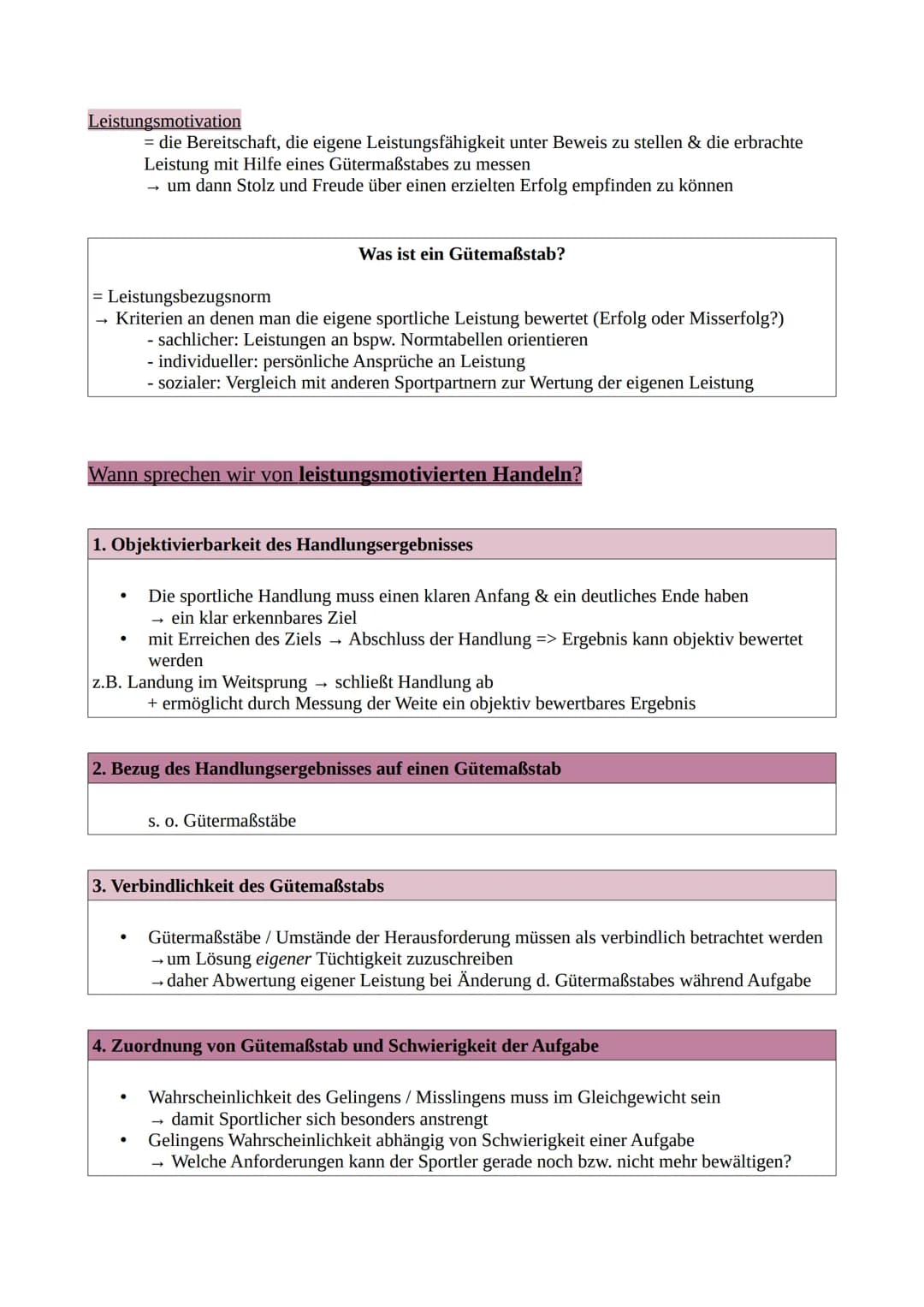 Begriffe
●
●
Motive
(Modell der Motive nach Gabler)
→ aus dem Verhalten & den sprachlichen Äußerungen erschlossene Bereitschaften, sich in
s