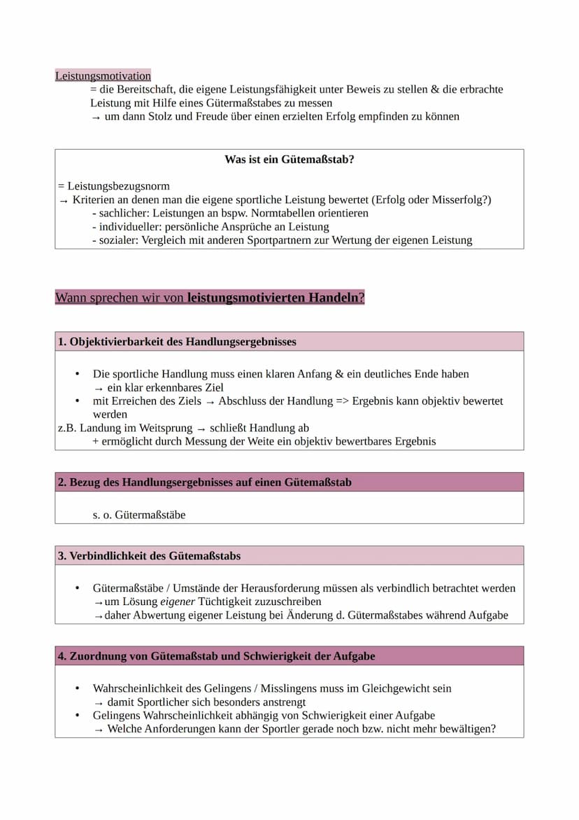 Begriffe
●
●
Motive
(Modell der Motive nach Gabler)
→ aus dem Verhalten & den sprachlichen Äußerungen erschlossene Bereitschaften, sich in
s