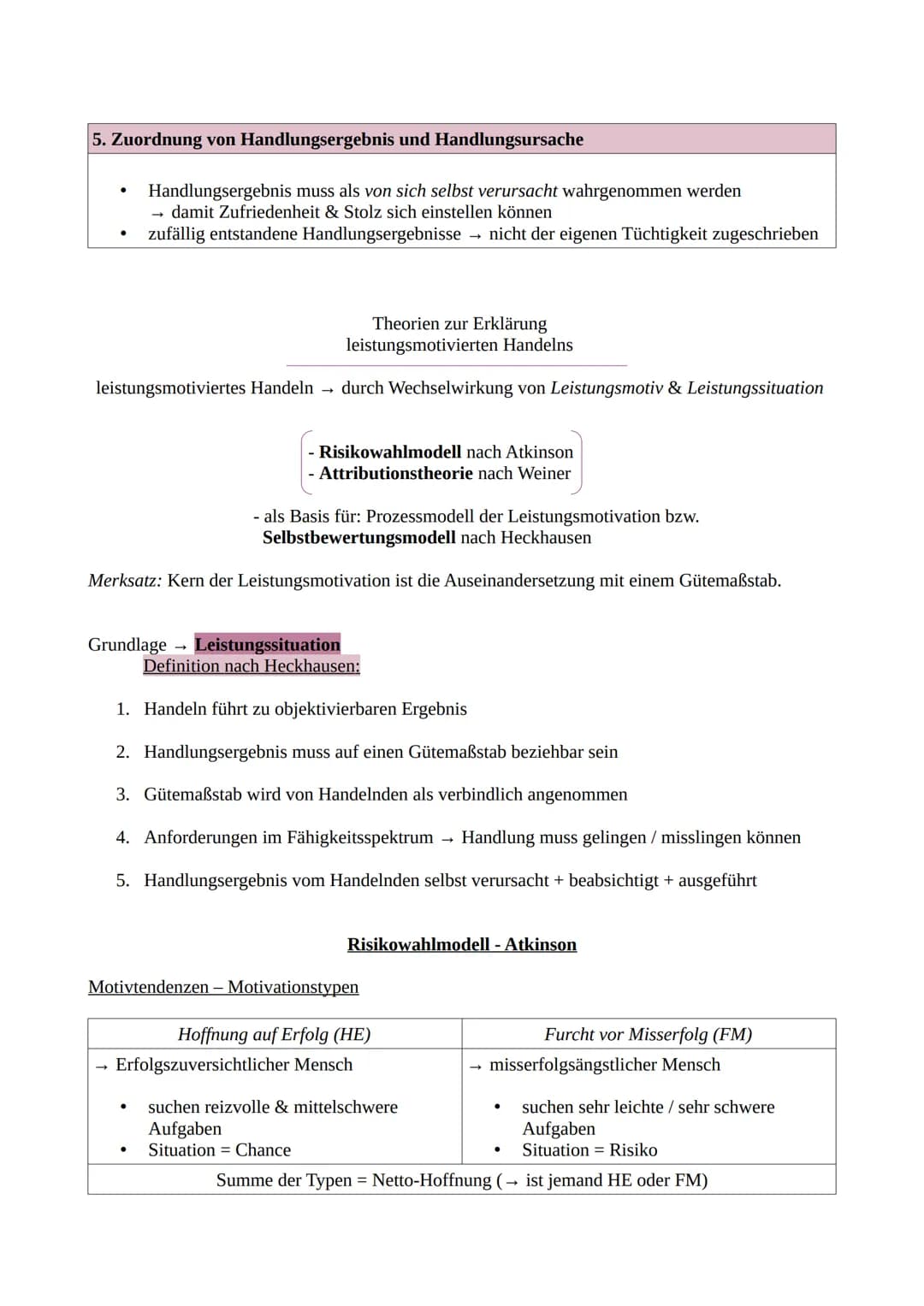 Begriffe
●
●
Motive
(Modell der Motive nach Gabler)
→ aus dem Verhalten & den sprachlichen Äußerungen erschlossene Bereitschaften, sich in
s
