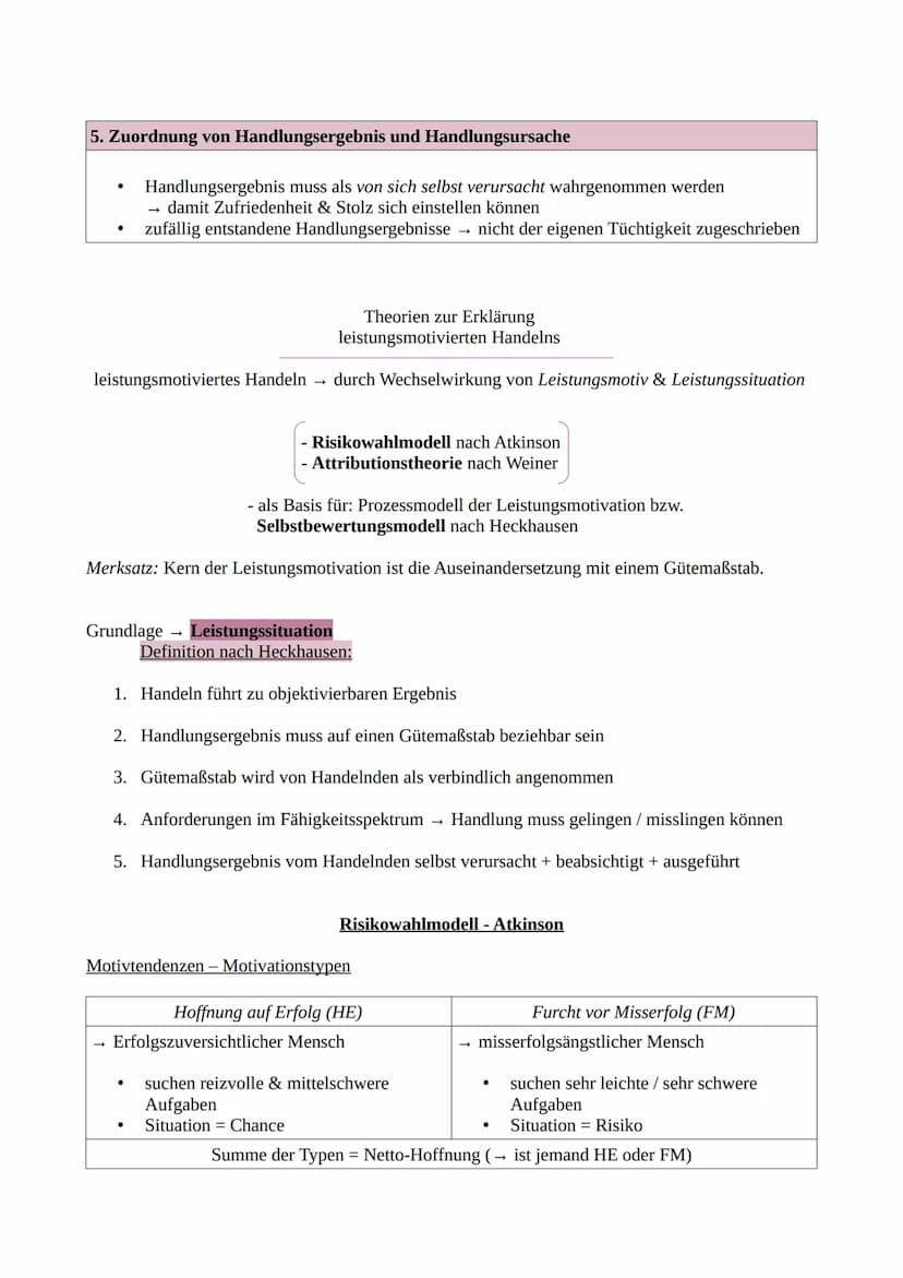 Begriffe
●
●
Motive
(Modell der Motive nach Gabler)
→ aus dem Verhalten & den sprachlichen Äußerungen erschlossene Bereitschaften, sich in
s