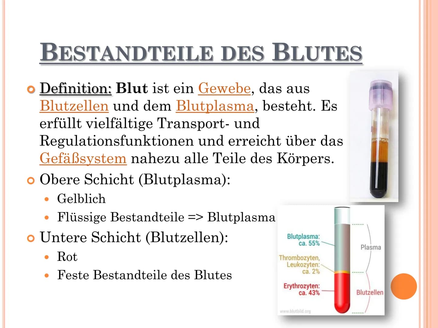 wow
DAS BLUT GLIEDERUNG
o Allgemeines über Blut
o Bestandteile des Blutes
o Funktionen des Blutes
o Rote Blutzellen
o Weiße Blutzellen
o Blu