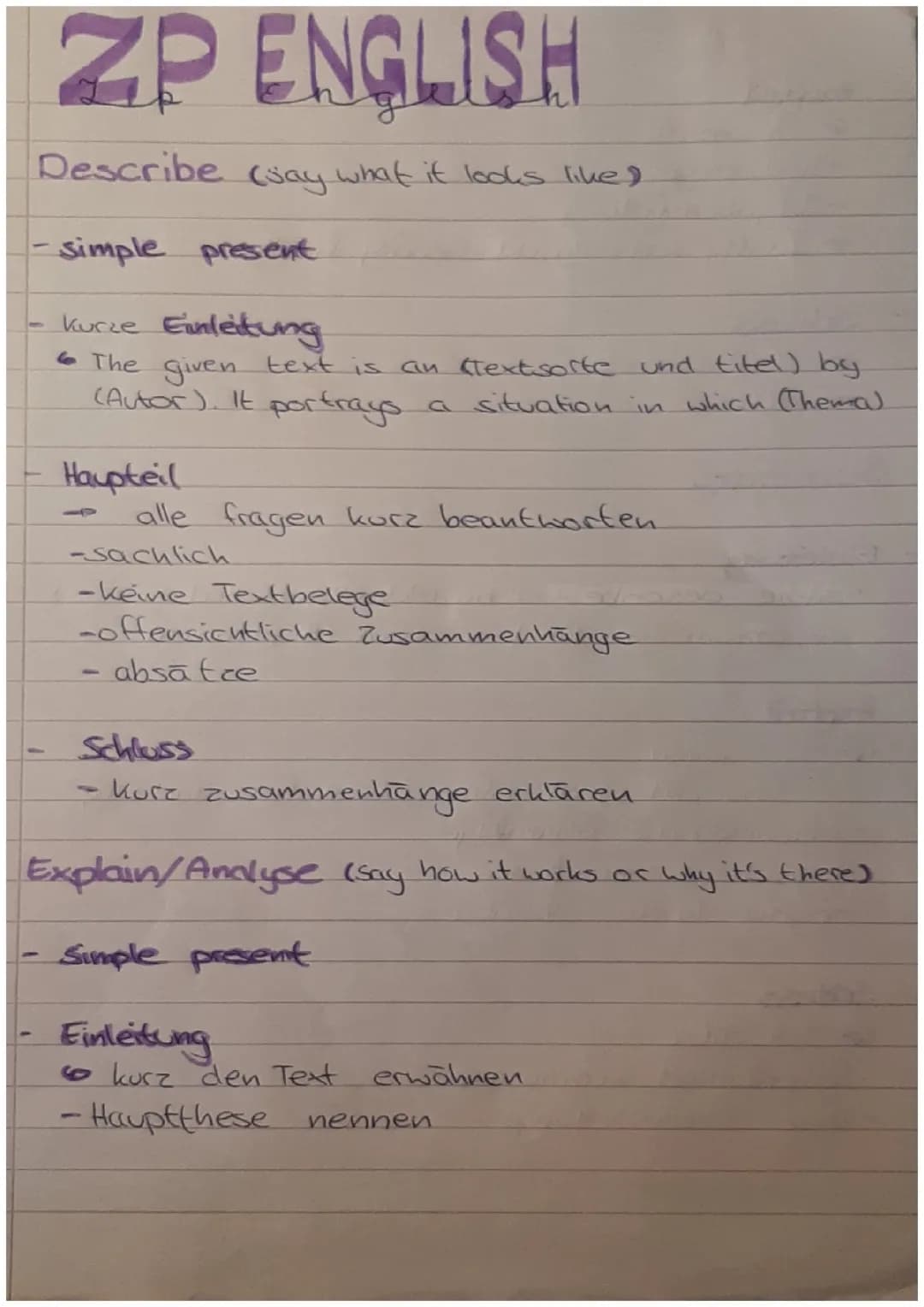 ZP Englisch 