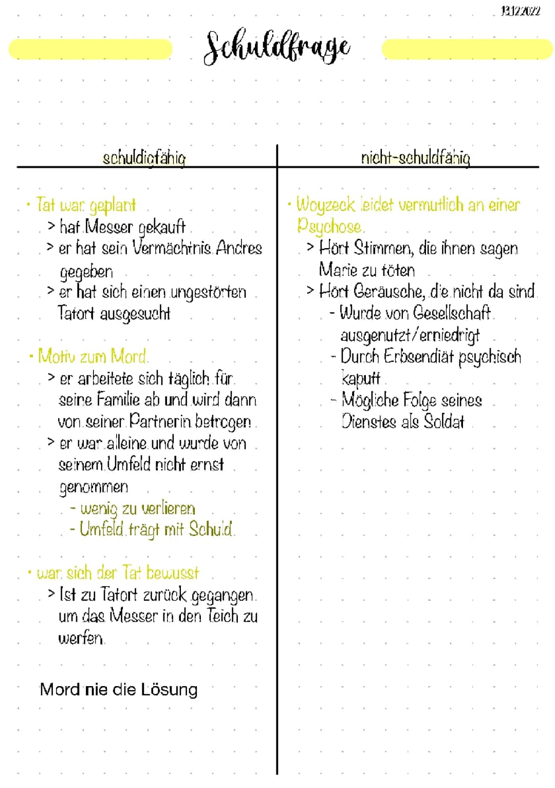 Woyzeck - Schuldfrage 