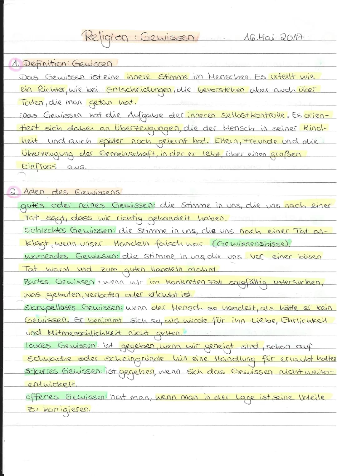 Das Gewissen und seine Bedeutung: Definitionen und Beispiele