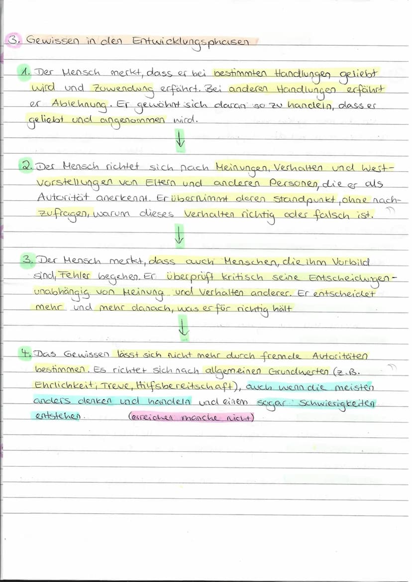 Religion : Gewissen
16. Mai 2017
1. Definition: Gewissen
Das Gewissen ist eine
innere
Stimme im Menschen. ES urteilt wie
ein Richter, wie be