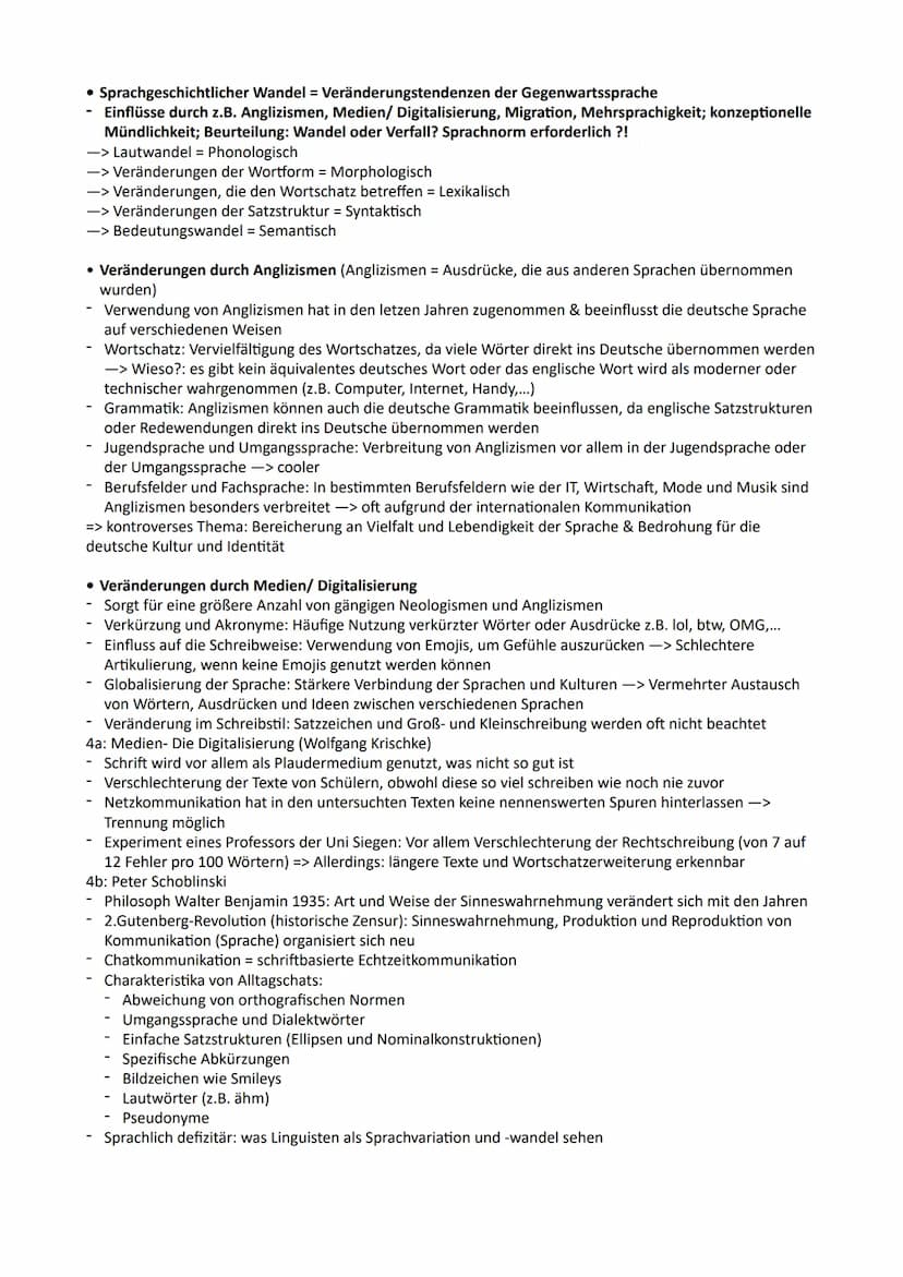 Inhaltsverzeichnis:
Deutsch-Lernzettel GK/ Abitur NRW
1. Sprache Spracherwerbsmodelle (Ontogenetischer Spracherwerb)
2. Sprachgeschichtliche