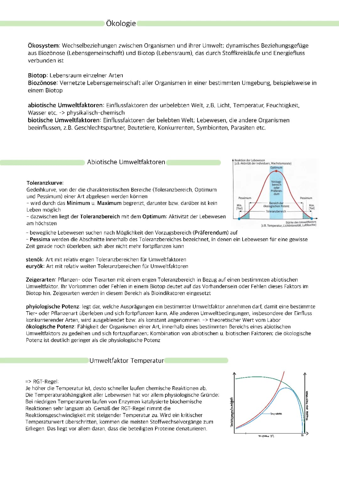 Ökologie Abitur Zusammenfassung: Alles über Biotische und Abiotische Faktoren