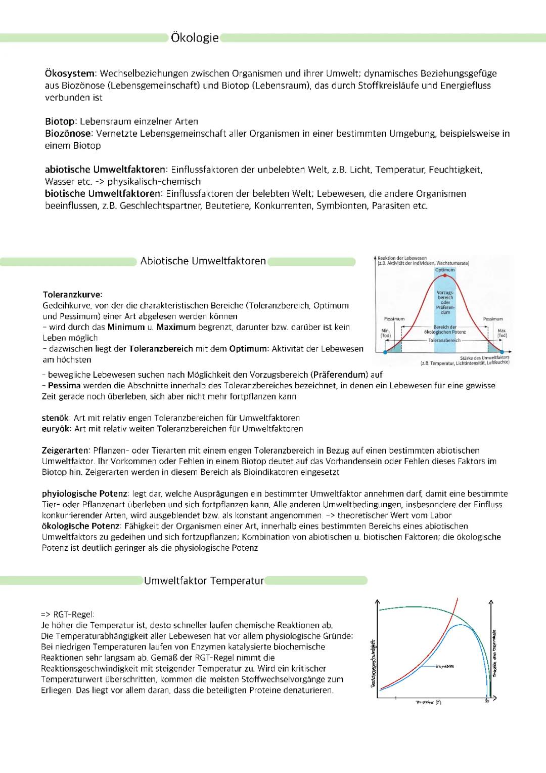 Ökologie Abitur Zusammenfassung: Alles über Biotische und Abiotische Faktoren