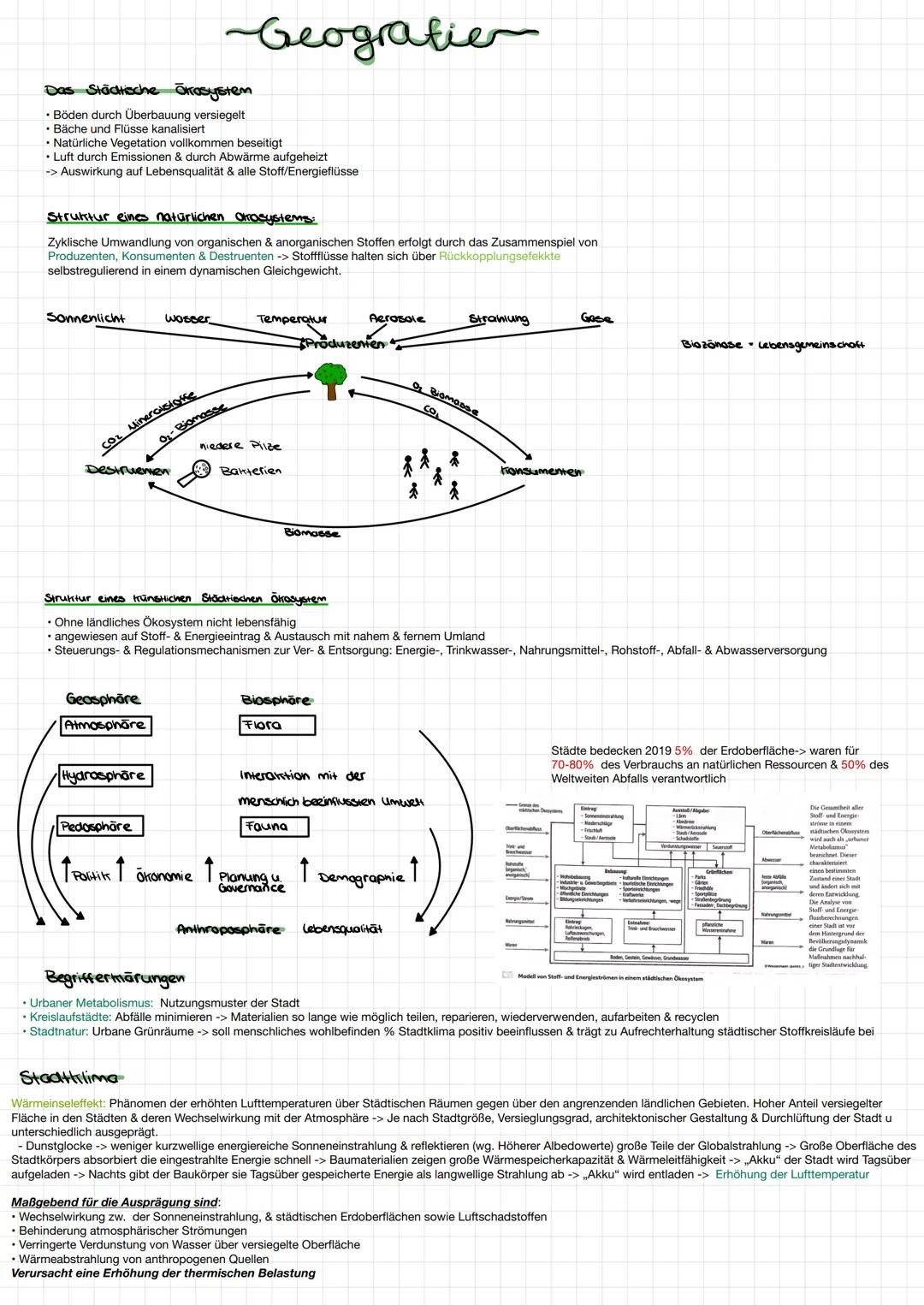 # Geografie

Das Städische Örrosystem

• Böden durch Überbauung versiegelt

• Bäche und Flüsse kanalisiert

• Natürliche Vegetation vollkomm
