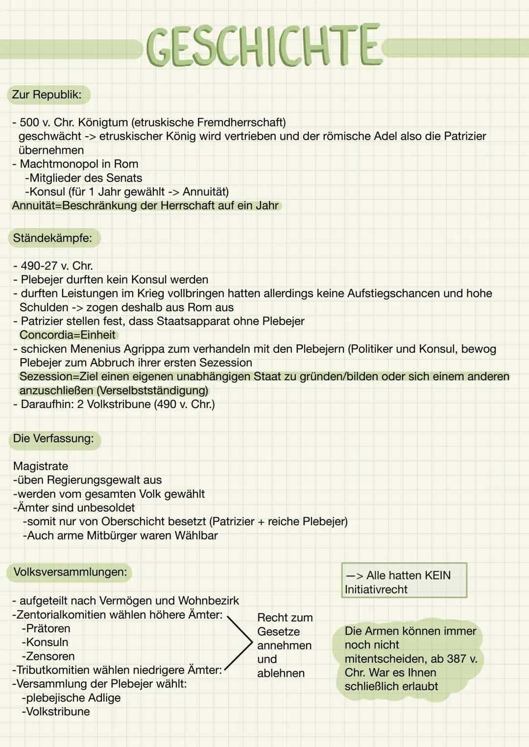Die Situation der Plebejer nach den Ständekämpfen:
-waren zwar relevant aber immer noch nicht so relevant und Angesehen wie die
Patrizier
GE