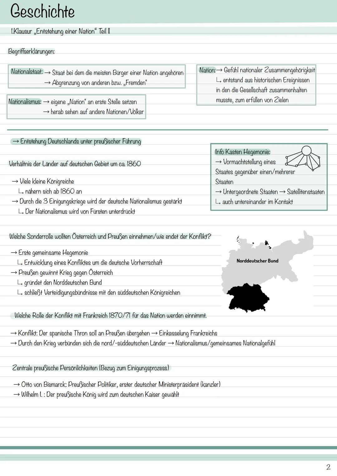# Geschichte

I.Klausur „Entstehung einer Nation" Teil I

Inhalte: Identität

→3 Schritt: Nation, Nationalismus, Nationalstaat

→ Entstehung