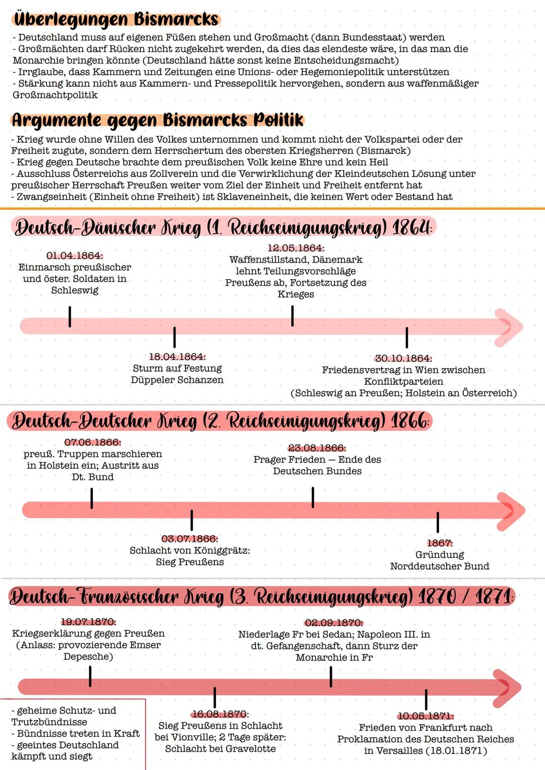 # Mögliche Wege zur Einigung Deutschlands
(1860er Jahre)

- ökonomische Notwendigkeiten
- machtpolitische Interessen
- Nationalstaatliche In