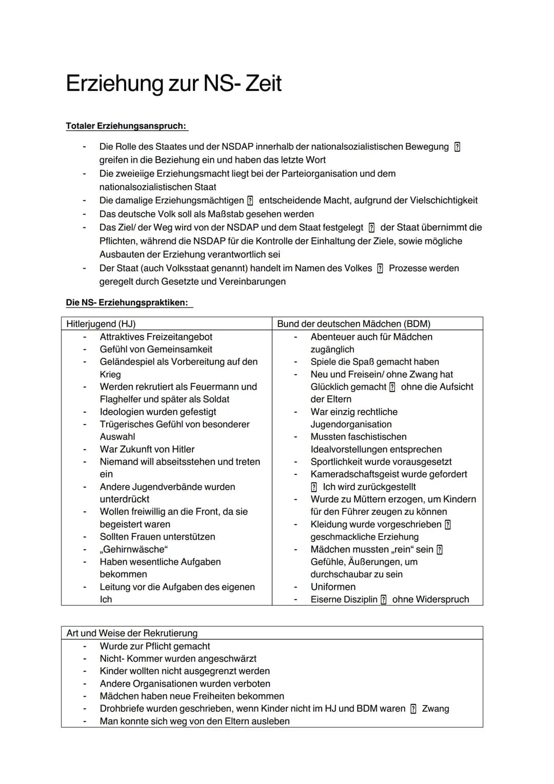 Erziehung zur NS-Zeit
Totaler Erziehungsanspruch:
Die Rolle des Staates und der NSDAP innerhalb der nationalsozialistischen Bewegung
greifen